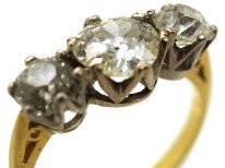 18ct White & Yellow Gold Three Stone Diamond Ring