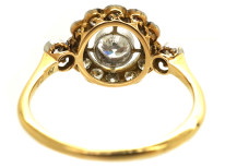 Edwardian 18ct Gold, Platinum & Diamond Target Ring