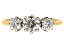 18ct Gold, Three Stone Diamond Ring
