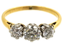 18ct Gold, Three Stone Diamond Ring