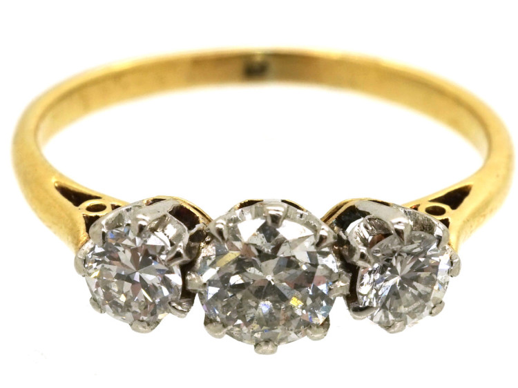 18ct Gold, Three Stone Diamond Ring
