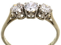 18ct White Gold Three Stone Diamond Ring