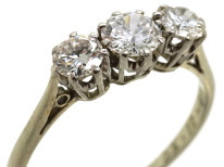 18ct White Gold Three Stone Diamond Ring