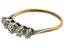 18ct Gold, Platinum Five Stone Diamond Ring