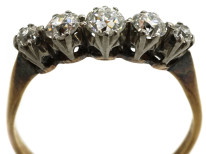 18ct Gold, Platinum Five Stone Diamond Ring