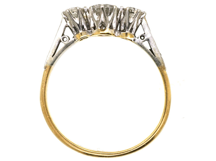 18ct & Platinum, Three Stone Diamond Ring