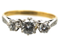 18ct & Platinum, Three Stone Diamond Ring