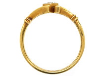 Edwardian 18ct Gold, Platinum & Single Stone Diamond Ring