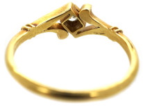 Edwardian 18ct Gold, Platinum & Single Stone Diamond Ring