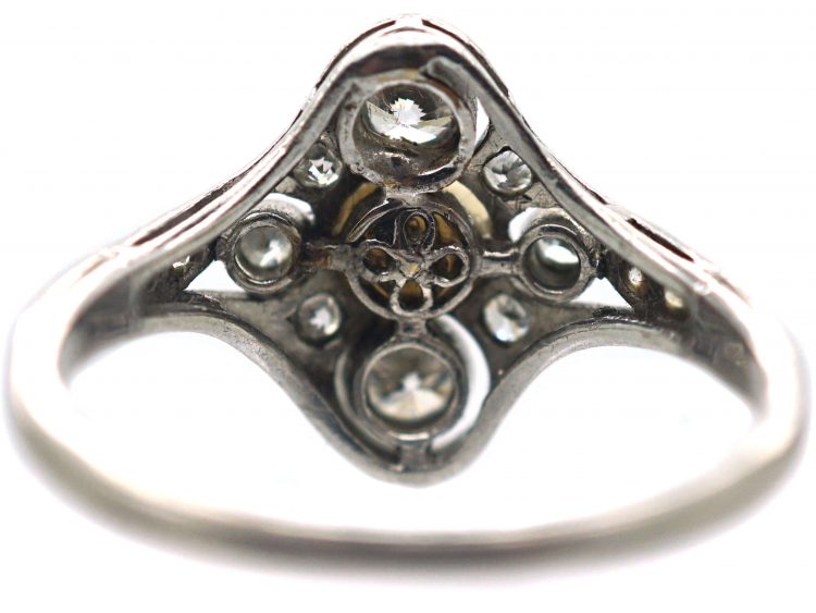 Edwardian Diamond & Natural Pearl Ring