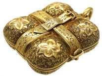 Victorian 15ct Gold Buckle Design Rectangular Locket
