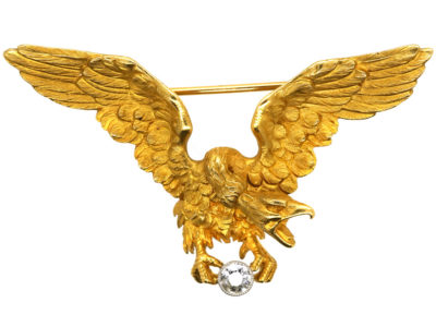 French 18ct Gold Eagle Brooch by Gaston Lafitte French 18ct Gold Eagle Brooch by Gaston Lafitte