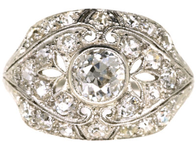 Art Deco Platinum & Diamond Ring