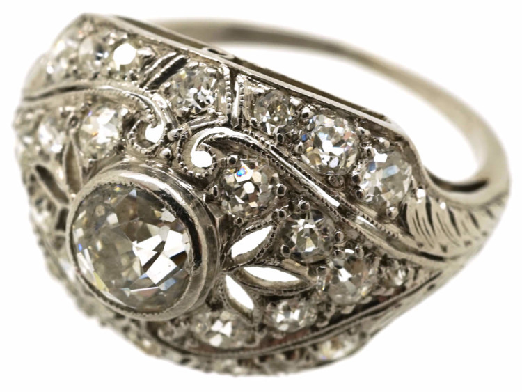 Art Deco Platinum & Diamond Ring