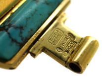 Art Deco 18ct Gold & Turquoise Bracelet