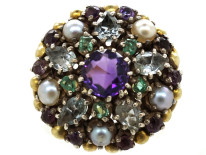 Gold & Silver Multi Gem Ring by Dore Nossiter