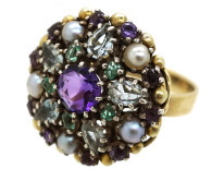 Gold & Silver Multi Gem Ring by Dore Nossiter