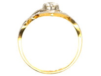 Art Nouveau 18ct Gold, Platinum & Diamond Ring