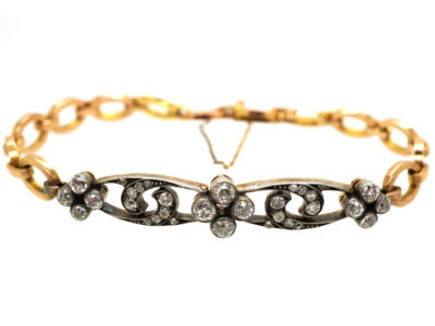 Edwardian 18ct Gold & Diamond Bracelet