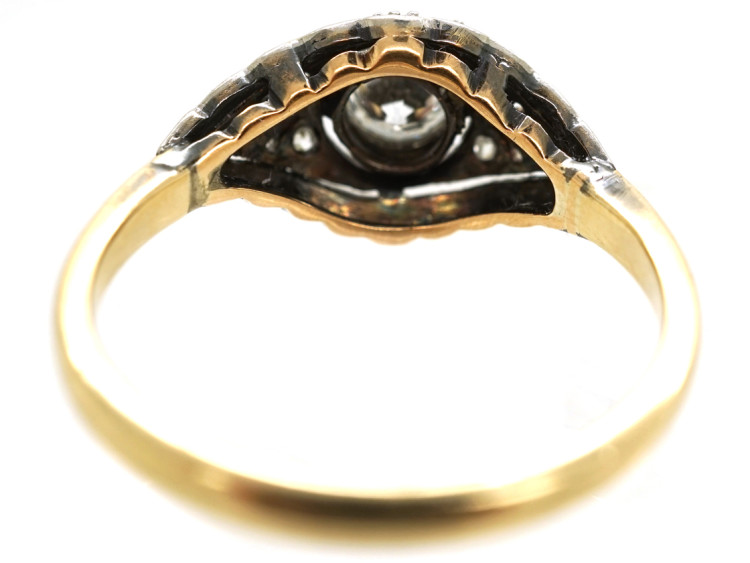 Art Deco 18ct Gold, & Platinum Diamond Ring