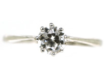 18ct White Gold & Platinum, Half Carat Diamond Solitaire Ring