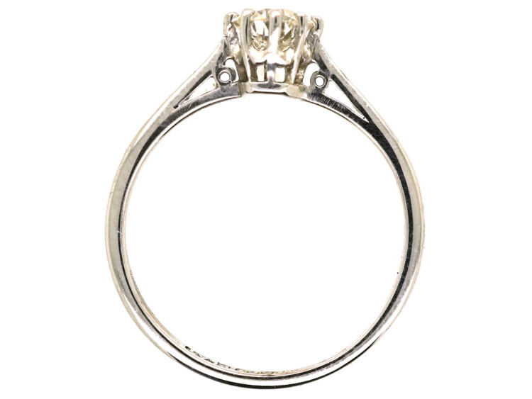 18ct White Gold & Platinum, Half Carat Diamond Solitaire Ring