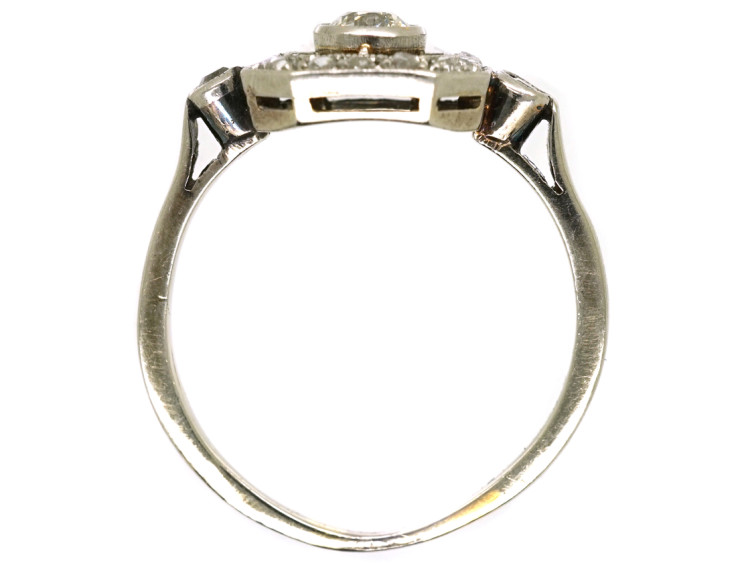 Art Deco 18ct Gold, Platinum, & Diamond Octagonal Ring