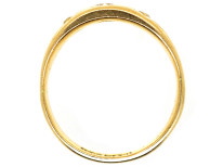 Victorian 18ct Gold & Three Stone Diamond Gypsy Ring