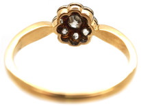 Edwardian 18ct Gold, Platinum &ampDiamond Set Daisy Ring