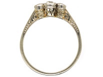 Edwardian 14ct White Gold Three Stone Diamond Ring