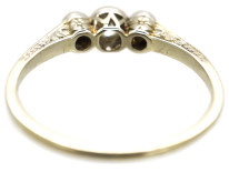 Edwardian 14ct White Gold Three Stone Diamond Ring