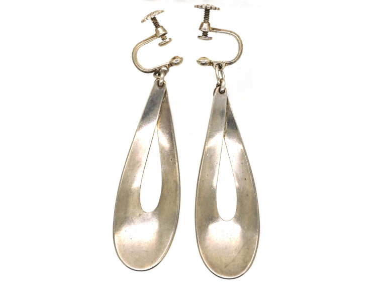 Silver & Enamel Earrings by Tostrup