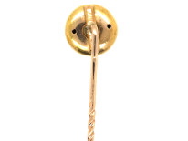 Victorian 18ct Gold & Diamond Round Tie Pin