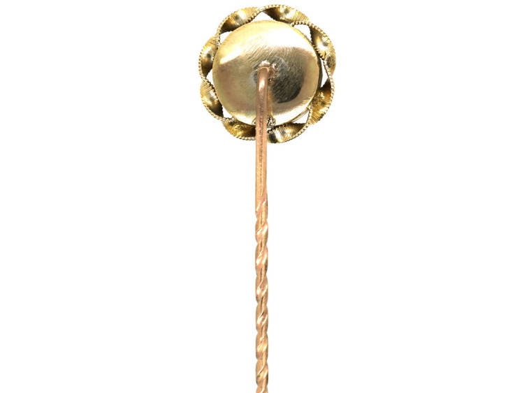 Victorian 15ct Gold & Cabochon Garnet Tie Pin