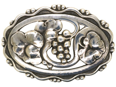 Retro Silver Flower Brooch by Georg Jensen Retro Silver Flower Brooch by Georg Jensen