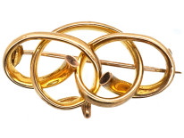 Edwardian 9ct Gold Knot Brooch