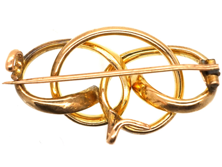 Edwardian 9ct Gold Knot Brooch