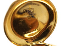 Edwardian 18ct Gold, Enamel & Rose Diamond Pocket Watch With Matching Bow Brooch