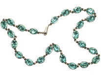Georgian Silver & Blue Paste Necklace