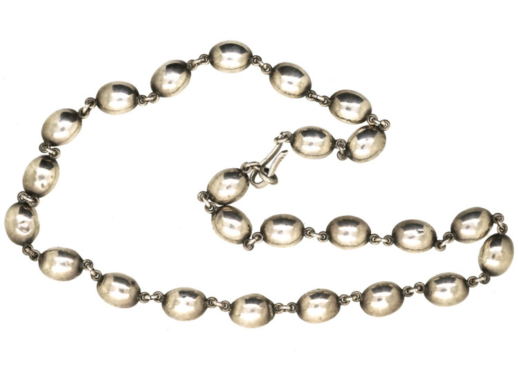 Georgian Silver & Blue Paste Necklace
