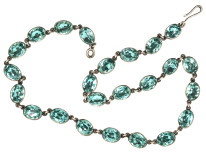 Georgian Silver & Blue Paste Necklace