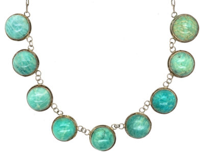 Art Deco Silver & Amazonite Necklace Art Deco Silver & Amazonite Necklace