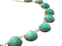 Art Deco Silver & Amazonite Necklace