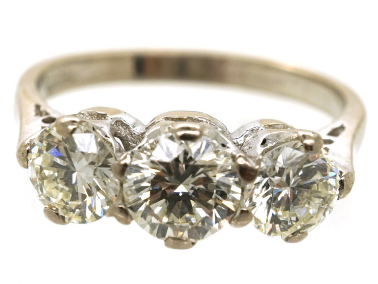 18ct White Gold Three Stone Diamond Ring