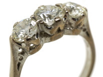 18ct White Gold Three Stone Diamond Ring