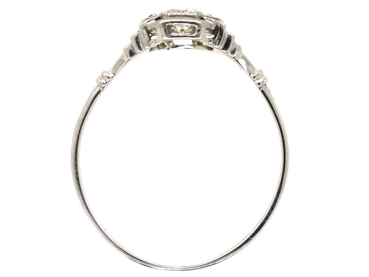 Art Deco 18ct White Gold & Diamond Ring