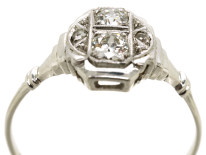 Art Deco 18ct White Gold & Diamond Ring