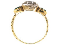 Georgian 18ct Gold, Diamond & Emerald Ring