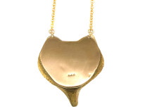 18ct Gold Fox Head Pendant on Chain