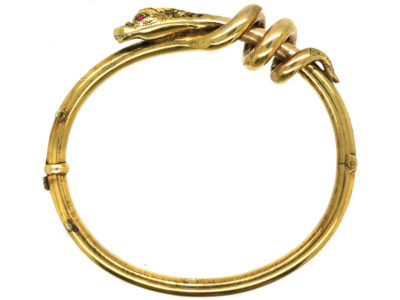 Victorian 15ct Gold Snake Bangle